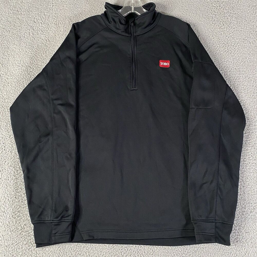 Toro Company Sweatshirt Mens 2XL XXL Black Sport Tek 1/4 Zip Pullover Employee